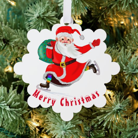 Kerst Ornament Kaart Santa met Cadeaus (Insitu (Drie))