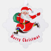 Kerst Ornament Kaart Santa met Cadeaus (Achterkant)