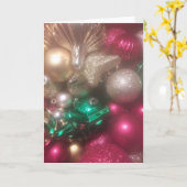 Kerst Ornament Kaarten (Gele Bloem)