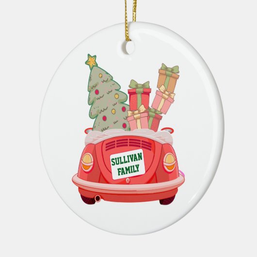 Kerst Ornament Keepsake met Familie Auto (Links)