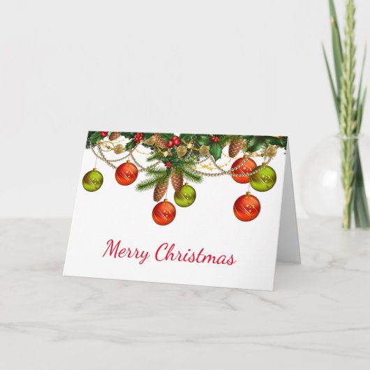 Kerst Ornament Kerst Kaart (Voorkant)