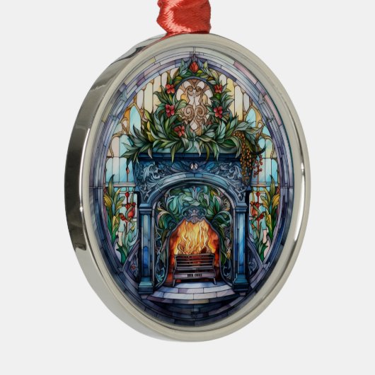 Kerst Ornament Kerstmis Open haard (Rechts)