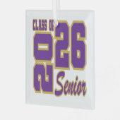 Kerst Ornament Klasse van 2026 Glas Ornament (Voorkant links)