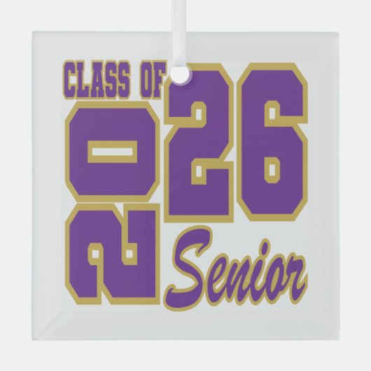 Kerst Ornament Klasse van 2026 Glas Ornament (Voorkant)