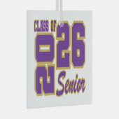 Kerst Ornament Klasse van 2026 Glas Ornament (Voorkant Rechts)