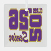 Kerst Ornament Klasse van 2026 Glas Ornament (Achterkant)