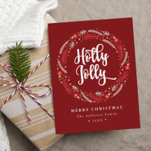 Kerst Ornament Krans Holly Jolly Niet-Foto