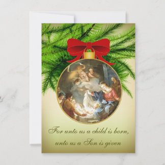 Kerst Ornament Kribbe Jezus Geboorte Feestdagenkaart