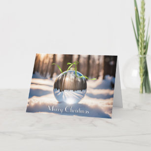 Kerst Ornament Lens Bal Feestdagen Kaart