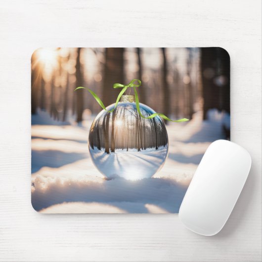 Kerst Ornament Lens Bal Muismat (Met muis)