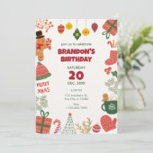 Kerst ornament leuk  kaart (Staand voorkant)