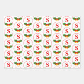 Kerst ornament lijst inpakpapier vel (Voorkant)