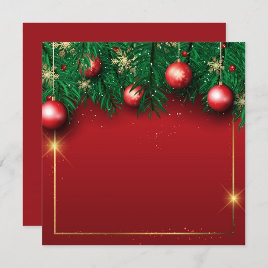 Kerst Ornament Lijst Kaart (Voorkant / Achterkant)