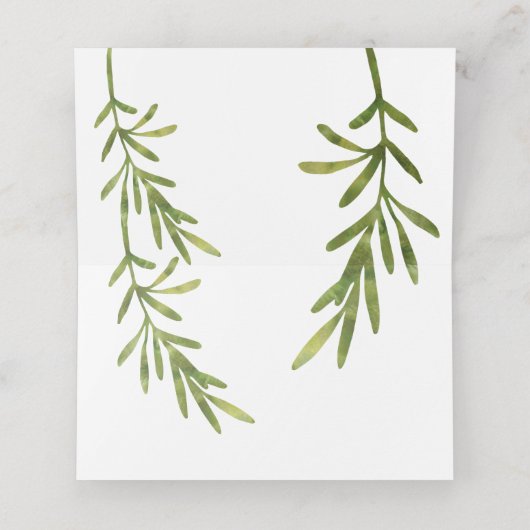 Kerst ornament | Meerdere kleuren op wit |Weddensc Plaatskaartje (Binnenkant ongevouwen)