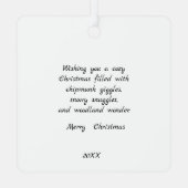 Kerst ornament met eekhoornmoeder en -kind in fant (Achterkant)