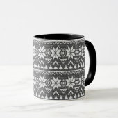 Kerst ornament noords winter Scandinavisch Noors Mok (Voorkant rechts)