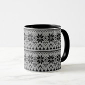Kerst ornament noordse winter Scandinavische Noors Mok (Voorkant rechts)