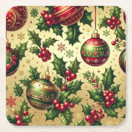 Kerst Ornament Papier Onderzetter