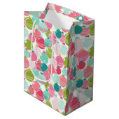 Kerst Ornament Patroon Gift Bag Medium Cadeauzakje (Voorkant Gekanteld)