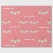 Kerst ornament patroon op maat cadeaupapier (Vlak)