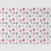 Kerst ornament patroon rustieke waterverf vibe tissuepapier (Voorkant)