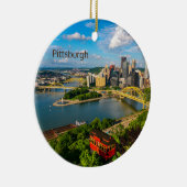 Kerst Ornament-Pittsburgh DAG/NACHT Keramisch Ornament (Rechts)