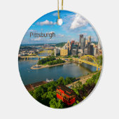Kerst Ornament-Pittsburgh DAG/NACHT Keramisch Ornament (Links)