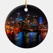 Kerst Ornament-Pittsburgh DAG/NACHT Keramisch Ornament (Achterkant)