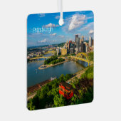 Kerst Ornament-Pittsburgh DAG/NACHT Metalen Ornament (Voorkant Rechts)