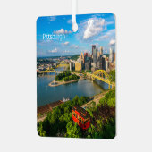 Kerst Ornament-Pittsburgh DAG/NACHT Metalen Ornament (Voorkant links)