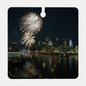 Kerst Ornament-Pittsburgh DAG/NACHT Metalen Ornament (Achterkant)