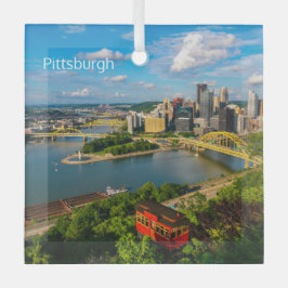 Kerst Ornament-Pittsburgh & Incline Glas Ornament