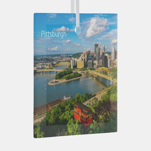 Kerst Ornament-Pittsburgh & Incline Glas Ornament (Voorkant Rechts)