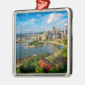 Kerst Ornament-Pittsburgh w / Incline Metalen Ornament (Links)