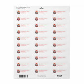 kerst ornament retour adreslabels etiket (Full Sheet)