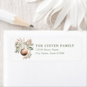 kerst ornament retour adreslabels etiket (Insitu)