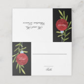 Kerst ornament | Rood | Ontvangst van weddenschapp Plaatskaartje (Buitenkant ongevouwen)