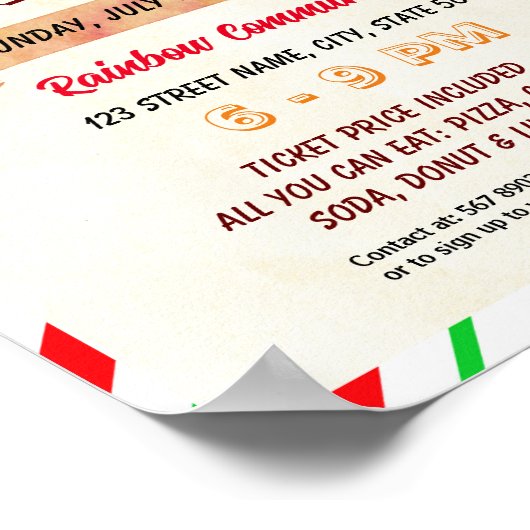 Kerst ornament school evenement sjabloon poster (Hoek)