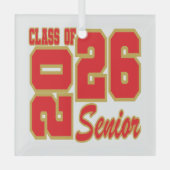 Kerst Ornament Senior 2026 Glas Ornament (Voorkant)