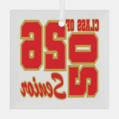 Kerst Ornament Senior 2026 Glas Ornament (Achterkant)