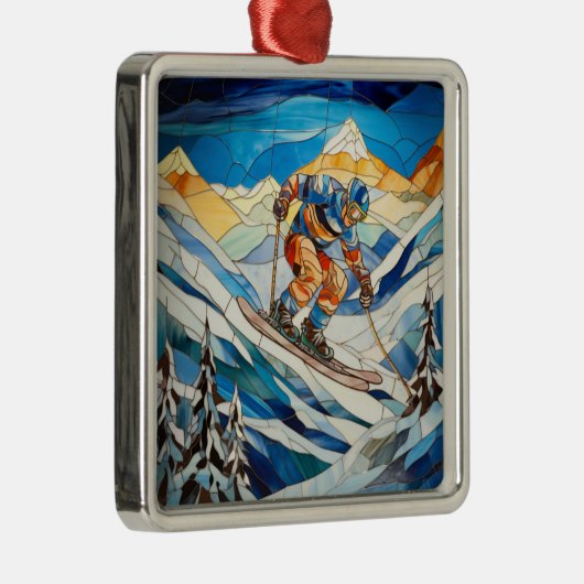 Kerst Ornament Skier (Rechts)