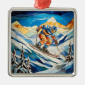 Kerst Ornament Skier (Voorkant)