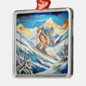 Kerst Ornament Skier (Links)