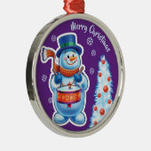 Kerst ornament sneeuwpop muziek band. (Rechts)