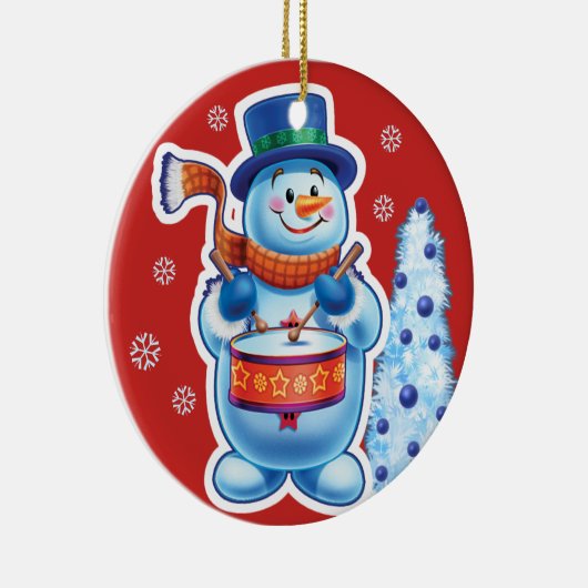 Kerst ornament sneeuwpop muziek band (Rechts)