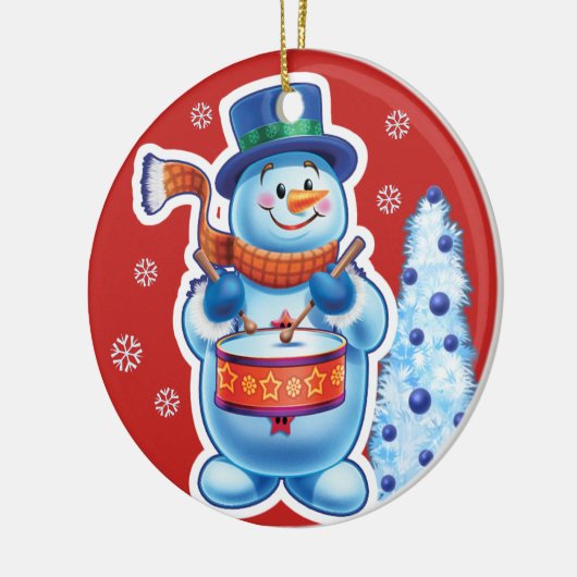 Kerst ornament sneeuwpop muziek band (Links)