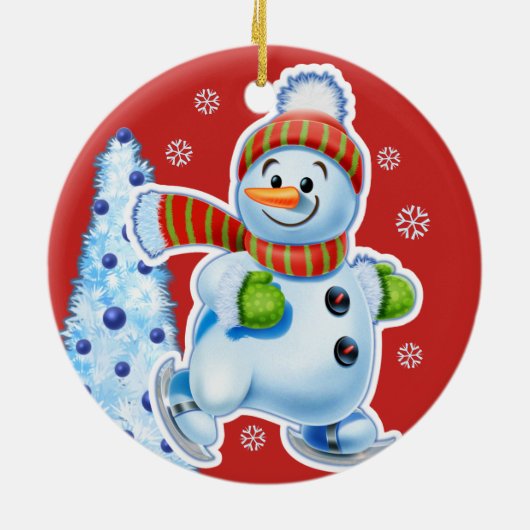 Kerst ornament sneeuwpop muziek band (Achterkant)