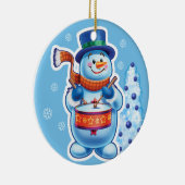 Kerst ornament sneeuwpop muziek band (Rechts)