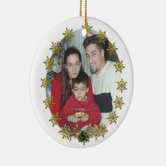 Kerst Ornament sneeuwvlokken van goud (Rechts)