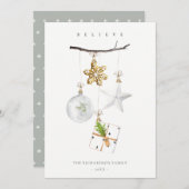 Kerst Ornament Ster Cookie Chime Geloof Feestdagenkaart (Voorkant / Achterkant)